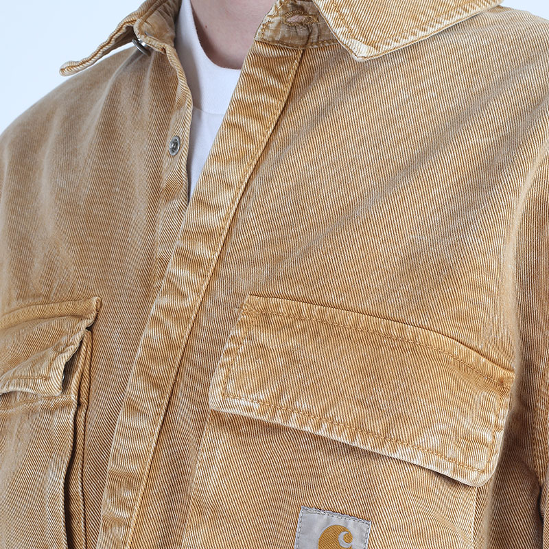мужская бежевая куртка Carhartt WIP Monterey Shirt Jac I030291-nomad - цена, описание, фото 3